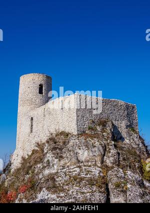 Pilcza Castle Ruins in Smolen, Trail of the Eagles' Nests, Krakow-Czestochowa Upland or Polish Jurassic Highland, Silesian Voivodeship, Poland Stock Photo