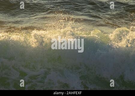 Detail of waves in Peniche Estremadura Portugal Stock Photo