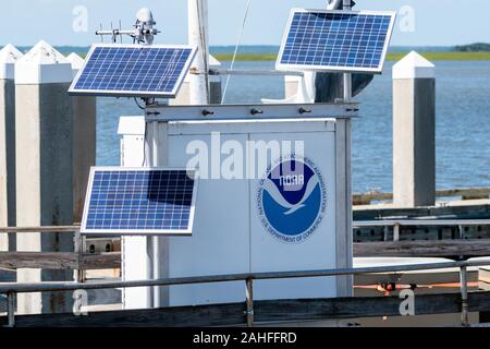 NOAA weather station in Fernandina Beach Florida. Stock Photo