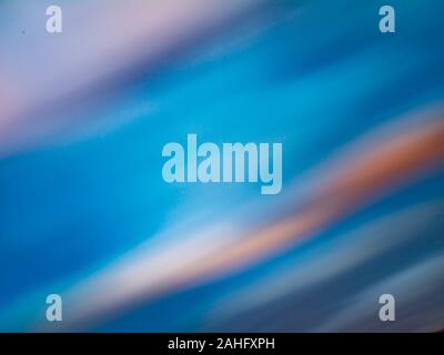 A Blurry Blue Sunset Sky On A Diagonal Axis Stock Photo