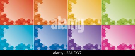 Background template with hexagons illustration Stock Vector