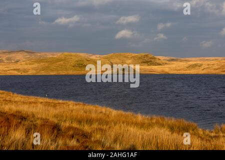 Teifi Pools, Cambrian Mountains, Ceredigion, Wales, UK. 29th December 2019  UK Weather: Cloudy with outbreaks of sunshine on the Cambrian Mountains in mid Wales, with Llyn Egnant in view, one of the nearby lakes which make up ‘Teifi Pools’. Few of the lakes have been harnessed for water supply with dams. © Ian Jones/Alamy Live News Stock Photo