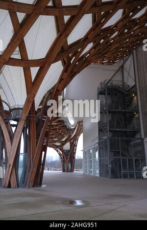 Wooden Support Centre Pompidou-Metz Stock Photo