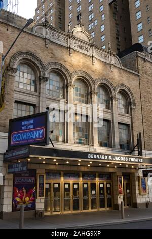 Bernard B. Jacobs Theatre Marquee Featuring the Play 