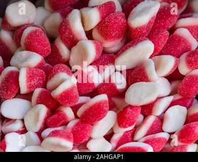 Assorted gummy candies. Top view. Jelly sweets. jelly candies Stock Photo
