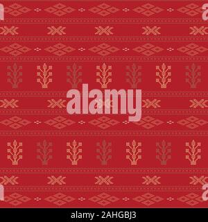 Batak ethnic seamless pattern motif ulos Stock Vector