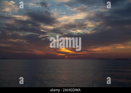 Capturing the view and the sky during the amazing sunrise Stock Photo