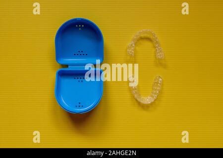 Colorful dental braces or retainer on teeth mold, clay human gums model  Stock Photo - Alamy