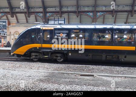 A Grand Central class 180 named William Shakespeare in York railway station. Stock Photo