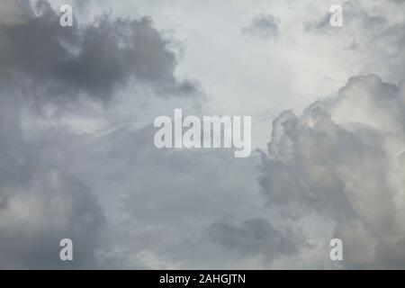 Thunder clouds. Texture, background. Stormy, gray, lead sky before the rain and rainstorm Stock Photo