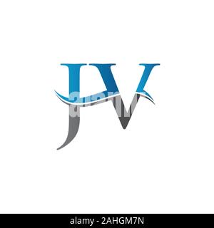 JV letter Type Logo Design vector Template. Abstract Letter JV logo ...