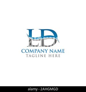 Initial LD letter Logo Design vector Template. Abstract Letter LD logo Design Stock Vector