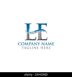 Initial LE letter Logo Design vector Template. Abstract Letter LE logo Design Stock Vector