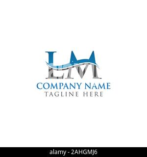 Initial LM letter Logo Design vector Template. Abstract Letter LM logo Design Stock Vector