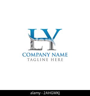 Initial LY letter Logo Design vector Template. Abstract Letter LY logo Design Stock Vector