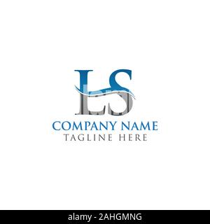 Initial LS letter Logo Design vector Template. Abstract Letter LS logo Design Stock Vector