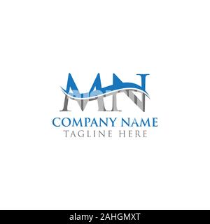 Initial MN letter Logo Design vector Template. Abstract Letter MN logo Design Stock Vector