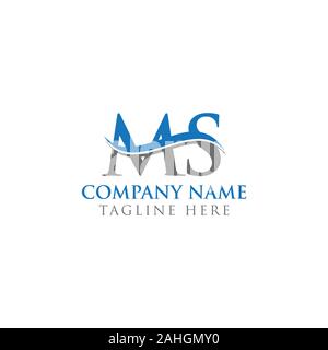 letter ms linked monogram logo vector Stock Vector Image & Art - Alamy