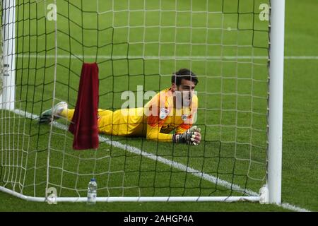 Swansea, UK. 29th Dec, 2019. Barnsley goalkeeper Samuel Radlinger looks on. EFL Skybet championship match, Swansea city v Barnsley at the Liberty Stadium in Swansea, South Wales on Sunday 29th December 2019. this image may only be used for Editorial purposes. Editorial use only, license required for commercial use. No use in betting, games or a single club/league/player publications. pic by Andrew Orchard/Andrew Orchard sports photography/Alamy Live news Credit: Andrew Orchard sports photography/Alamy Live News Stock Photo