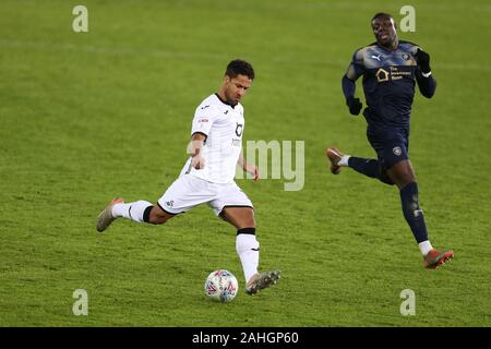 Swansea, UK. 29th Dec, 2019. Wayne Routledge of Swansea city in action. EFL Skybet championship match, Swansea city v Barnsley at the Liberty Stadium in Swansea, South Wales on Sunday 29th December 2019. this image may only be used for Editorial purposes. Editorial use only, license required for commercial use. No use in betting, games or a single club/league/player publications. pic by Andrew Orchard/Andrew Orchard sports photography/Alamy Live news Credit: Andrew Orchard sports photography/Alamy Live News Stock Photo
