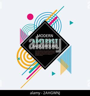 Modern Abstract geometric pattern colorful vector design and background. Use for cover, banner, cover, fashion, decorated, brochure, flyer. Stock Vector