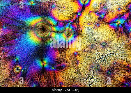 Extreme macro photograph of Vitamin C crystals Stock Photo