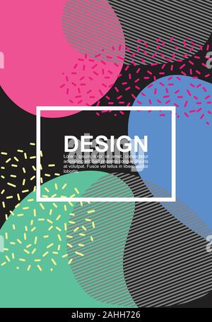 Fluid colorful bubble shapes composition. Trendy minimal design. Eps10 vector. Art for covers, flyers, banners, decorated, brochure and posters. Stock Vector