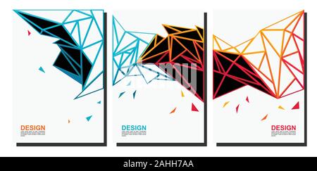 Modern geometry polygons line design.  EPS 10 vector for covers, presentations, leaflet, magazine, brochure, posters, flyers, decorated, template. Stock Vector