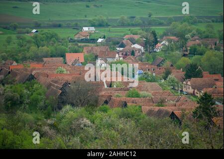 The well preserved and quaint remote village of Viscri, Romania, make it a popular tourist destination. Stock Photo