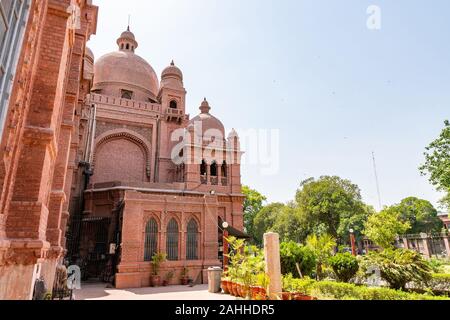 Lahore Museum Wonder House Picturesque View of the Building on a Sunny Blue Sky Day Stock Photo