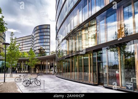 Erste Campus Belvedere modern buildings development site in central Vienna, The new district will feature an urban mix of office,residential building. Stock Photo