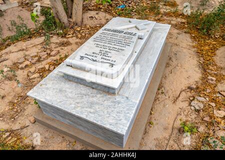 Lahore Christian Cemetery Picturesque View of Graves with Crosses on a Cloudy Blue Sky Day Stock Photo