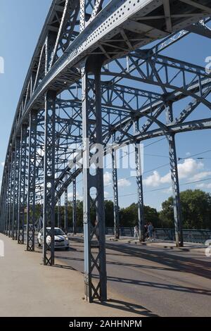 KRAKOW, POLAND - MAY 12, 2018: Marshal Jozef Pilsudski Bridge over Vistula River. Stock Photo