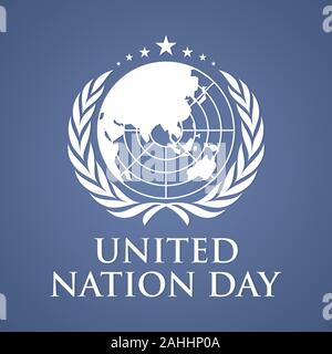 United nation day letter vector background. United nation day text banner. Vector illustration EPS.8 EPS.10 Stock Vector