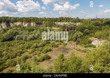 Former quarry Liban in Krakow, Poland. Remains of a limestone quarry & WWII labor camp Stock Photo
