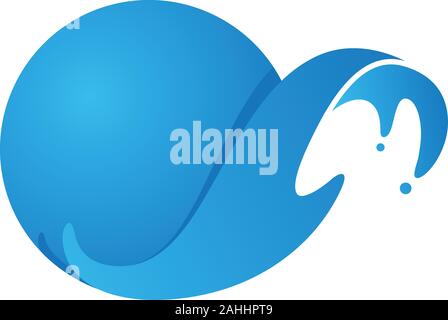 Abstract round water splash on the white background. Water splash for element design. Vector illustration EPS.8 EPS.10 Stock Vector