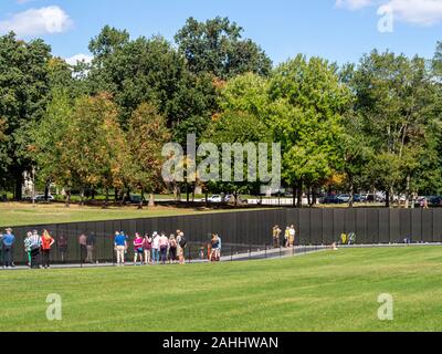 Washington DC, United States of America [ Vietnam War Memorial on the city National Mall ] Stock Photo