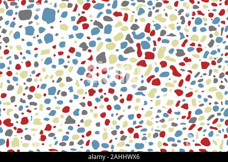Terrazzo, seamless pattern, vector marble texture stone background  Stock Vector
