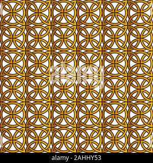 Celtic gold seamless pattern, geometric pattern, celtic vector ornament Stock Vector