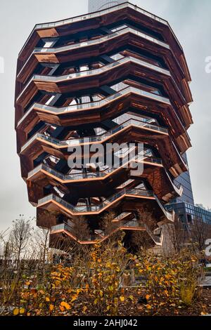 Vessel (Hudson yards redevelopment project) New York city  exterior daylight view Stock Photo