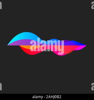 voice colour wave, sound, volume, music wave vector color element Stock Vector