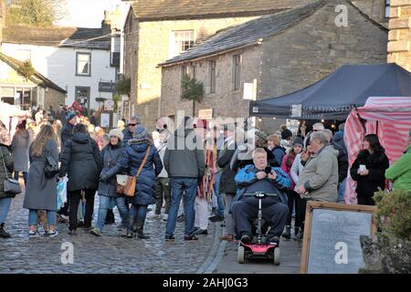 Grassington Dickensian Christmas Fair Dec 2019 Stock Photo