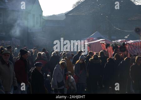 Grassington Dickensian Christmas Fair Dec 2019 Stock Photo