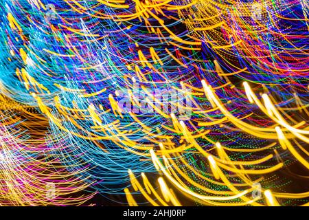 Abstract pattern colorful Christmas lights Stock Photo