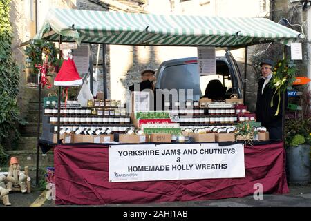 Grassington Dickensian Christmas Fair Dec 2019 Stock Photo