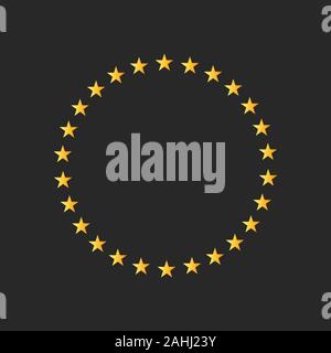 Element for logo, star in the shape of a circle, premium quality symbol, vector frame. Stock Vector