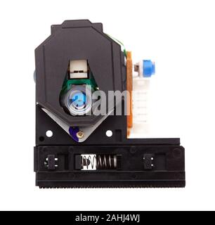 top view of CD player Laser Lens isolated on white background Stock Photo