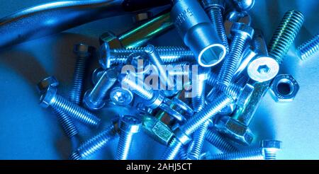 Torxnut with small ratchet and many screws Stock Photo