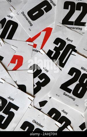 Kalender, Kalenderblatt, Tage, Tag, Kalendertage, mehrere, Termin, Termine, Stock Photo