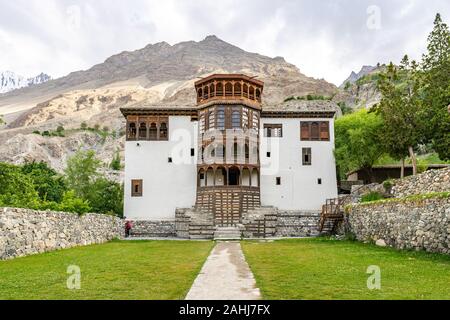 Khaplu Town Khapalu Palace Picturesque View of the Building on a Sunny Blue Sky Day Stock Photo